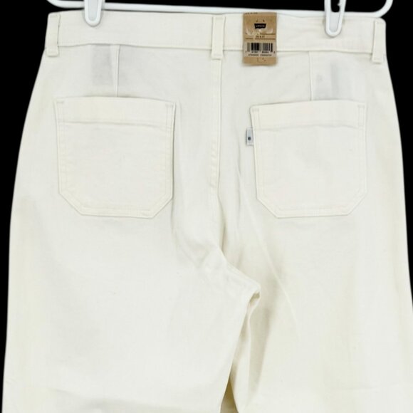 Levi's Women's Stretch White Utility Ankle Pants Size 30x27 Mid Rise Slim NWT - Picture 4 of 12